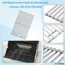 Replacement Parts for Kitchen Aid 720-0733D 720-0954 720-0954R 720-0733 720-0733A 720-0954A 720-0954AC, Cooking Grates, Burner and Heat Plates for KitchenAid Grill Replacement Parts