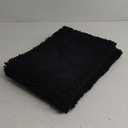Smiry Luxury Chenille Bathroom Rugs 36x24, Extra Soft and Absorbent Shaggy Bath Mat, Machine Washable, Non-Slip Plush Carpet Runner for Tub, Shower, and Floor, Home Decor Accessories, Black