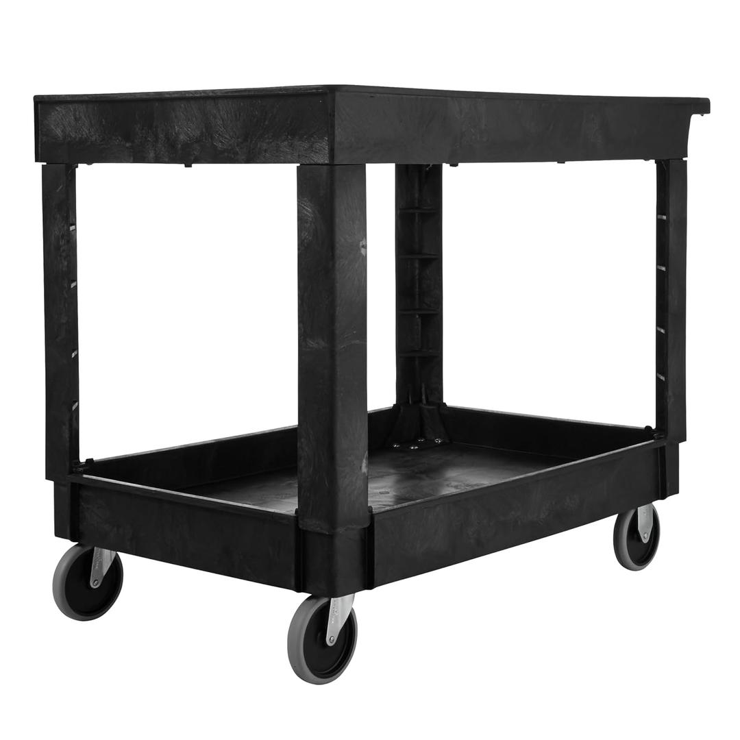 Standard Home Depot Racks Rubbermaid Commercial Products 2-Shelf Utility/Service Cart, Medium ...