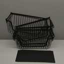 4 Pcs Stackable Wire Baskets for Pantry Organizers and Storage,Vegetable Fruit Basket for Countertop,Kitchen Storage Metal Baskets,Produce Potato Onion Storage Bin,Black