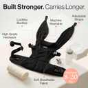 Tushbaby Pearl Wrap Baby Carrier for Newborns 8–20 lbs, Hands-Free Ergonomic Infant Carrier with Storage, Bottle & Wipe Holder, Adjustable Soft Fabric, Black