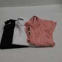 3 Pack Women's Athletic Dry Fit Polo Shirts, Wicking Short Sleeve Collared Golf T Shirt Tennis Tops (Pink/Black/White) Small