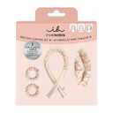 invisibobble Heatless Curl Set - No Heat Curlers With Velvet Band for Overnight Use - Hair Curler for Heat-Free Bouncy, Natural Waves on Medium to Long Hair (Light pink)