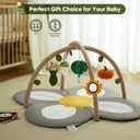 mamatepe Baby Play Activity Gym Tummy Time Mat for Infant,Baby Gyms & Playmats for Babies 0 to 3 6 9 12 Months with 6 Toys for Early Sensory Exploration and Motor Skill Development