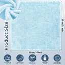 Newwiee 100 Count Washcloths Quick Drying Bathroom Wash Clothes 12 x 12 Inch Face Towels Microfiber Soft Wash Rags Bulk for Your Face and Body Facial Towels for Spa Fingertip Towel (Light Blue)