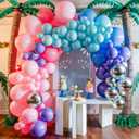 6 x Pink Blue Purple Balloons, 12 Inchs Blue Pink Metallic Silver Cartoon Theme Balloons for Kids Birthday Hawaii Tropical Party Supplies Video Gaming Baby Shower Party Decorations