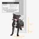 Hakuna Pets V2 Patio Pet Door Screen Insert Panel for Sliding Doors, Fits Door Track Min Ht 59.05" to Max Ht 84.25",UV Resistant Mesh, Locking Magnetic Dog Door, Easy Install and Removal,Medium,White