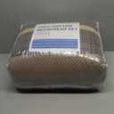 QuiltMuse Farmhouse Bedspreads Queen Size 102"x120" - 100% Cotton Lightweight Oversized Queen Quilt with 2 Pillowshams, Cottage Plaid Quilted Bedding Coverlet Set for All Season, 3Pcs, Brown/Beige