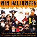 Mustaches Self Adhesive Imperial Fake Mustache for Kids, Novelty, Small False Facial Hair, Costume Accessory for Children, Black Color