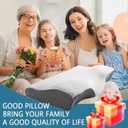 Ergonomic Contour Pillow with Soft Memory Foam for Side, Back & Stomach Sleepers, Normal Size