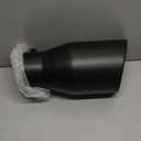 LCGP 4" inlet Diesle Exhaust Tip, 6" outlet, 12" Long Truck Tailtip, Rolled Angel Design, Polished Finished