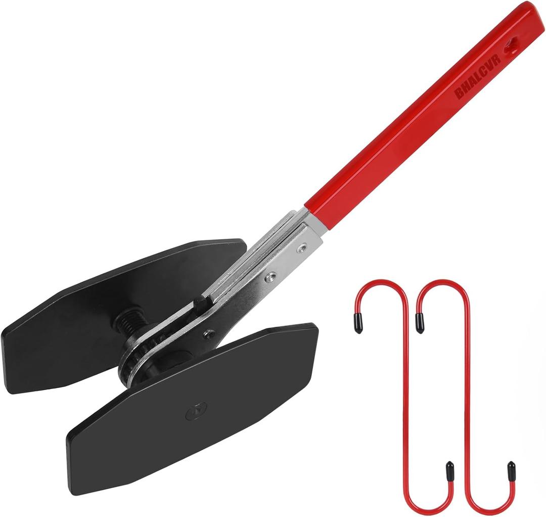 Brake Caliper Compression Tool Kit: Professional Caliper Piston Compressor with 360 Ratchet & Brake Caliper Tool, 2 Hooks/Plates for Universal Car Disc Brake Pad Spreader(Red)