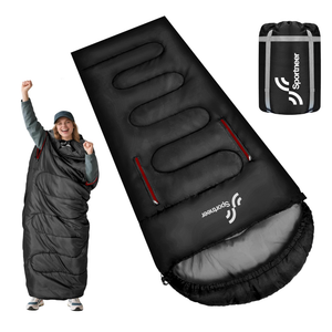 Sportneer 0 Degree Wearable Sleeping Bag for Adults & Kids – Walkable with Arm Zippers, Waterproof & Warm to 32°F, Compact for Camping, Stadiums, Travel, Backpacking & Car Use