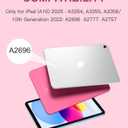 Harvopu Compatible for iPad 11th 10th Generation Case with Keyboard, Folio Cover with Pencil Holder, Multi-Touch Trackpad, 7 Color Backlit, Detachable Keyboard for iPad (A16) 11th/10th Gen (Pink) | with Pencil Holder, Multi-Touch Trackpad, 7 Color Backlit, Detachable Keyboard, for iPad, (A16)