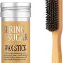 Slick Back Hair Brush & Hair Wax Stick Set for Slick Back – Boar Bristle Hair Brush for Sleek, Control, Flyaways & Baby Hairs – Slick Back Brush for Women, Dancer, Cheer