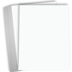 Hamilco White Cardstock Thick Paper 8 1/2 x 11" Heavy Weight 120 lb Cover Card Stock - 50 Pack