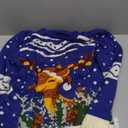 MGparty Ugly Christmas Sweater for Women 2025 Christmas Cute Light Up Sweaters Holiday Party Novelty Funny Pullover (X-Large, Blue)