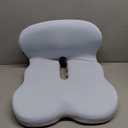 Seat Cushion, Office Chair Cushions for Tailbone Relief, Seat Cushions for Office Chair with L-Shaped Ergonomic Design, Memory Foam Chair Cushion for Long Sitting Office Worker(Blue Grey)