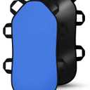 Soulchen 37 Inch Durable Foam Snow Sled for Adults and Beginners, Large Lightweight Snow Sled with 6 Handle, Winter Outdoor Fun, Backyard & Hill Use (Blue)