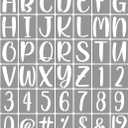 6 Inch Letter Stencils for Painting - 42 Pack Alphabet Letter Number Templates with Signs, Reusable Plastic Alphabet Stencils for Chalkboard Fabric Rock Wood Crafts Painting
