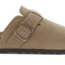 MIA Women's Carin Closed Toe Buckle Clogs, Taupe, Size 7