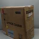 TRALT Ergonomic Office Chair - Desk Chair with Adjustable Lumbar Support Computer Chair - Mesh Comfy Chair with Flip-up Armrests - Gaming Chairs for Adults Home Office (Leather, White)