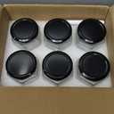 Nakpunar 12 pcs 4 oz Hexagon Glass Jars with Black Lids (4 oz, Black)