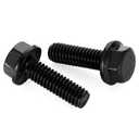 5/16-18 x 1-1/4" Flanged Hex Head Bolts Flange Hexagon Screws, Stainless Steel A2 Black Finish, DIN 6921, 15 PCS