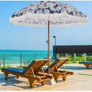 Kbrellaoutlets Patio Umbrella with UPF 50+ Protection, 8 Ribs, Push Button Tilt - Versatile Outdoor Shade for Garden, Courtyard, and Beach