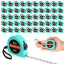 50 Pcs Small Tape Measure Bulk 6 Ft 2M Mini Measuring Retractable Metric Tape Measure and Inch, Portable Easy to Read Measurement for Adults Prizes Construction Tool Party Favors(Green)