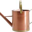 Classic Shiny Galvanized Metal Watering Can, Easy-Pour, Indoor and Outdoor, 2.6 gal, Shiny Galvanized Metal
