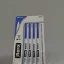 BAZIC Products Fiero Fiber Tip Pen, Fineliner Pens 0.4mm Blue Color Extra Fine Point, Writing Drawing for Graphic Office School (4/Pack), 1-Pack