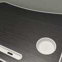 BUYIFY Folding Lap Desk, 23 Inch Portable Wood Deep Black Laptop Bed Desk Lap Desk with Cup Holder, for Working Reading Writing, Eating, Watching Movies for Bed Sofa Couch Floor