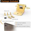 Chibery 3/8 Inch Inset Cabinet Hinges, 25 Pairs(50 Pack) Self Closing Flush Face Mount Hinges with Door Bumper, Variable Decorative Hardware for Bathroom, Furniture, Kitchen Cabinet Doors, Brass Gold