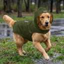 Dog Raincoat Reflective Adjustable Hooded Pet Rain Jacket Poncho with Leash Hole for Dogs S-5XL