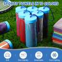 Peryiter 20 Pack Bulk Cooling Towels for Neck and Face Ice Towel Quick Drying Sweat Towels Breathable Portable Yoga Towels with Storage Lanyard Bottle for Fitness Yoga 10 Colors, 35 x 12 Inches