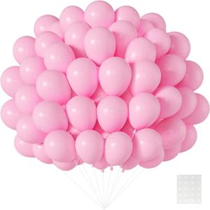 Patimate Pastel Pink Balloons - 150pcs 5 Inch Light Pink Latex Party Balloons for Girls Women Wedding Bridal Baby Shower Gender Reveal Graduation Engagement Birthday Party Decorations