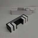 Crafts Hanging Floating Wall Mount Display U Shape Wall Shelf, Engineered Wood Wall Rack Shelf for Living Room Decoration, Showcase and for Storage (Matte Finish, Black) Set of 3