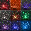 RICTLY Night Light for Kids, Kids Night Light Nebula 360 Degree Rotation - 4 LED Bulbs 12 Light Color Star Projector Changing with USB Cable, Romantic Gifts for Men Women Children
