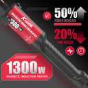 Induction Heater 1300W 110V Bolt Removal,Handheld Magnetic Induction Heater Tool with 5 Coils for Rusty Screw Removing,Red