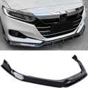 Front Lip Compatible with 2021-2022 Honda Accord 10.5th Gen, JDM Bumper Air Dam Lower Chin Spoiler Splitter Protection Body Kit (Glossy Black)