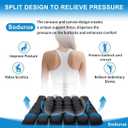Sodurue Travel Cushion Airplane Seat,Airplane Seat Cushion for Long Flights,Press Type Air Inflatable Wheelchair Seat Cushion for Car,Office,Stadium,Ergonomic Comfort Support,Heavy Duty (36 Air Bag)