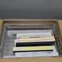 Pull out Cabinet Organizer, Stainless Steel 2-Pack Slide out Drawer with Silent Full-Extension Slides, Adhesive Roll out Can Spice Storage Basket Shelf Rack for Pantry, Kitchen, Bathroom, Home Closet