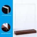 Acrylic Sign Holder 8.2 x 11.5 Inches Plastic Flyer Holder Acrylic Display Stand Table Menu Sign Tents A4 Brochure Stand Frames for Trade Show Wedding Office Event Decor 2 Pack