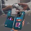 Designed for iPhone 15 Plus Case Wallet, Card Holder Case with [2 Screen Protectors][Magnetic Clasp Cover][RFID Blocking Leather] Shockproof Women Men Cases 6.7" for Apple 15 Plus Teal