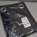 NICETOWN Pitch Black Solid Thermal Insulated Grommet Blackout Curtains/Drapes for Bedroom Window (2 Panels, 42 inches Wide by 63 inches Long, Black)