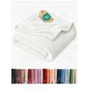 Ultra Soft Fleece Blanket Queen Size - Flannel Fleece Luxury Queen Blanket - Lightweight for Couch Bed Chair - Thick, Warm and Breathable - All Season Cozy Fuzzy, Anti-Static Microplush Bedding, White