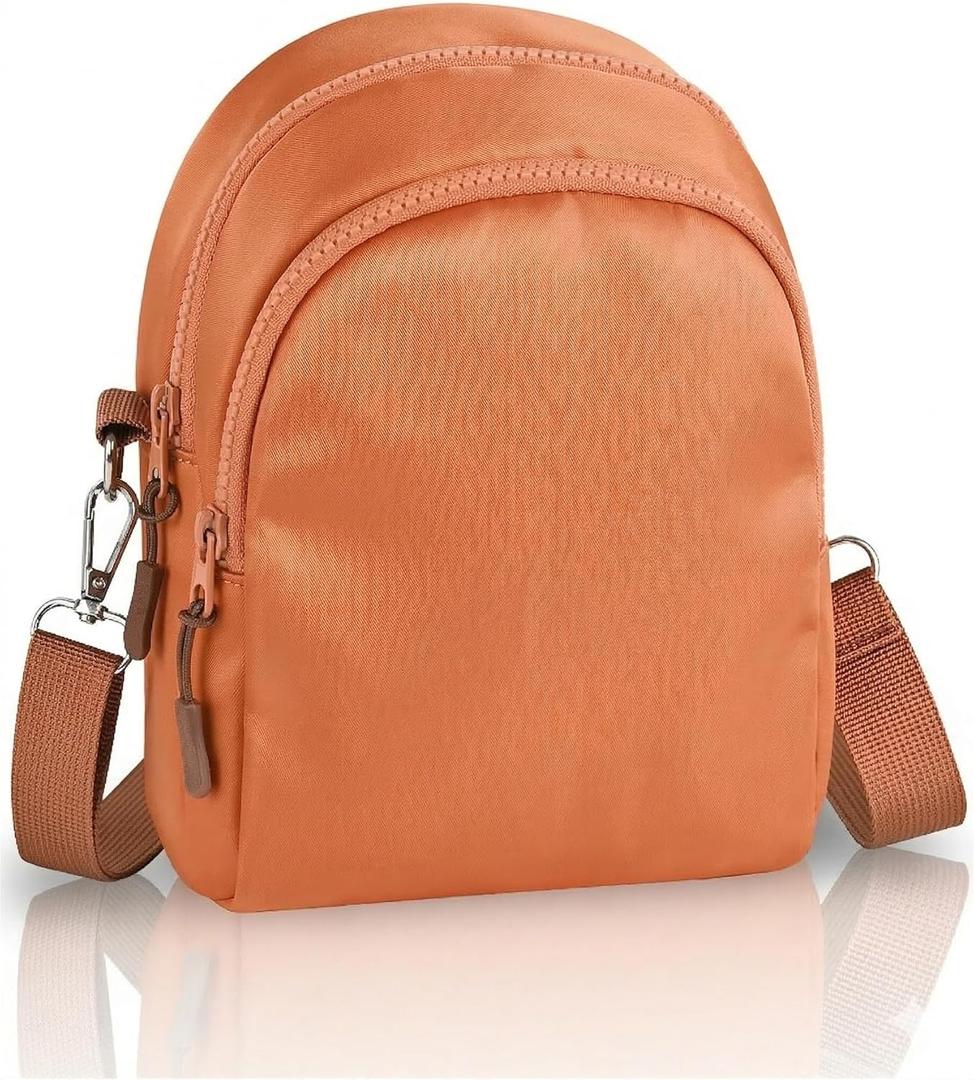 Crossbody Purse for Women Lightweight Small Crossbody Bag Travel Phone Wallet with Card Slots Adjustable Strap (Brown)