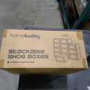 iHomeBuddy Shoe Organizer for Closet -  3 Pack 12 Pieces XL, 108 Organizers OrShoe Storage Boxes Clear Plastic Stackable Bin, Boots, Sneaker Storage, Clear Shoe Boxes with Lids, Zapateras Organizer for Shoes, Closet Shoe Organizer