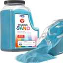 Hygloss Colored Sand for Crafts - 15 lb Bottle, Light Blue - Vibrant Colorful Fine Sensory Play Sand Art Kits for Kids - Classroom Activities for Children 3 4 5 6 7 8 9 10 11 12 - Safe for Ages 3+